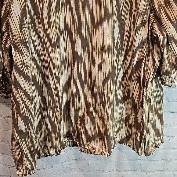Catherines plus size 3X cotton brown top - Picture 9 of 9